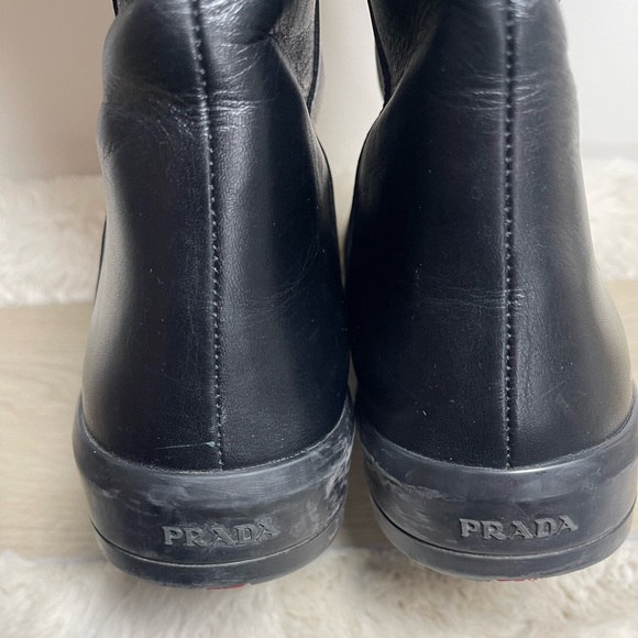 Prada Leather Shearling Winter Boots - Picture 11 of 16